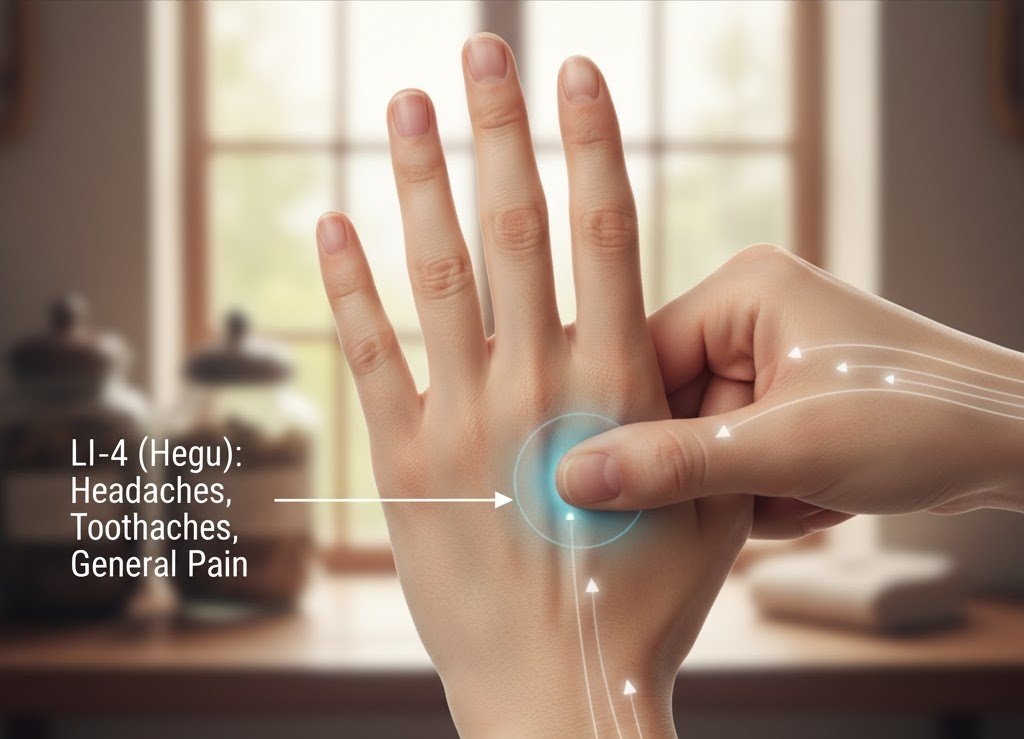 Acupressure point demonstration