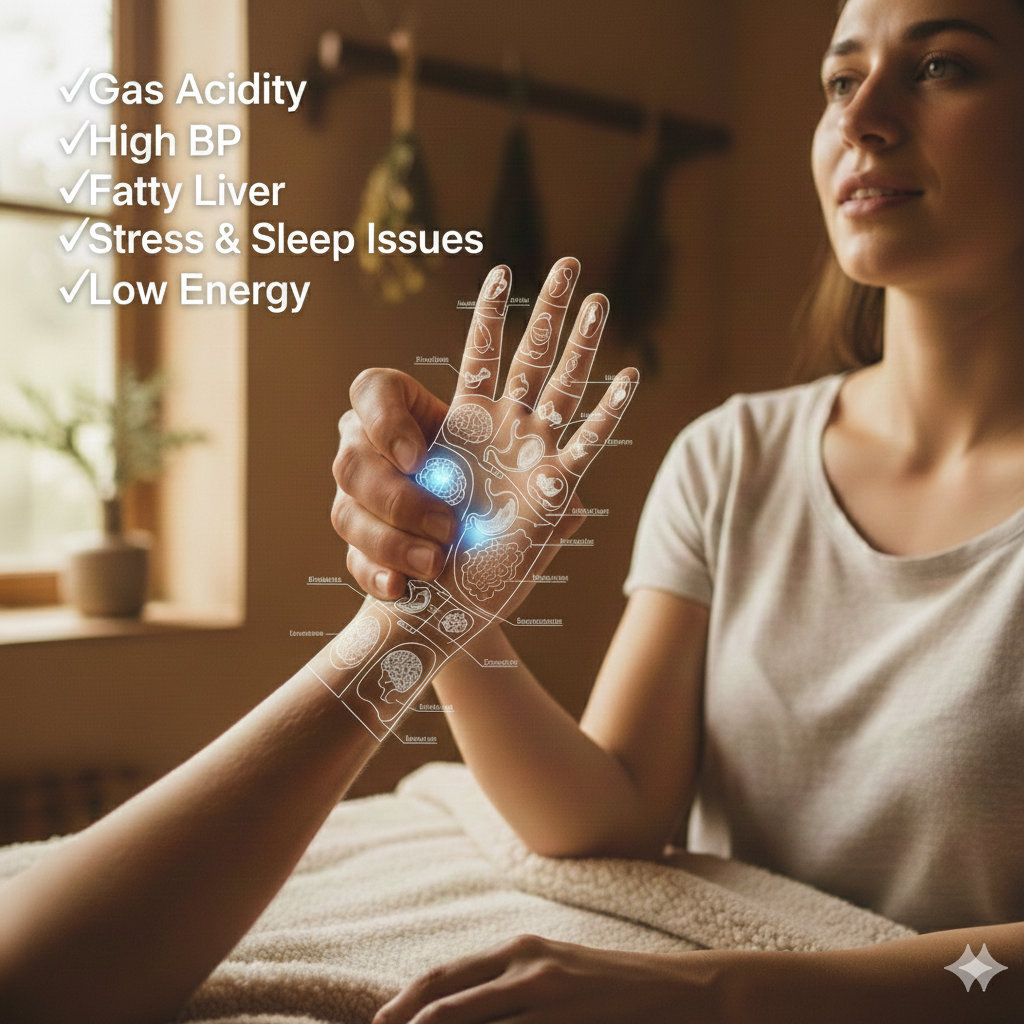 Acupressure healing demonstration